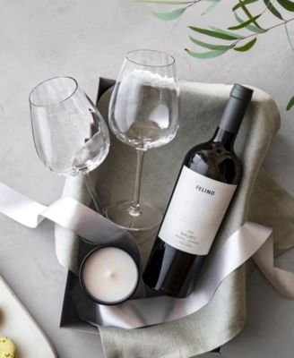 Rose Garden Red Wine Glasses, Set of 4