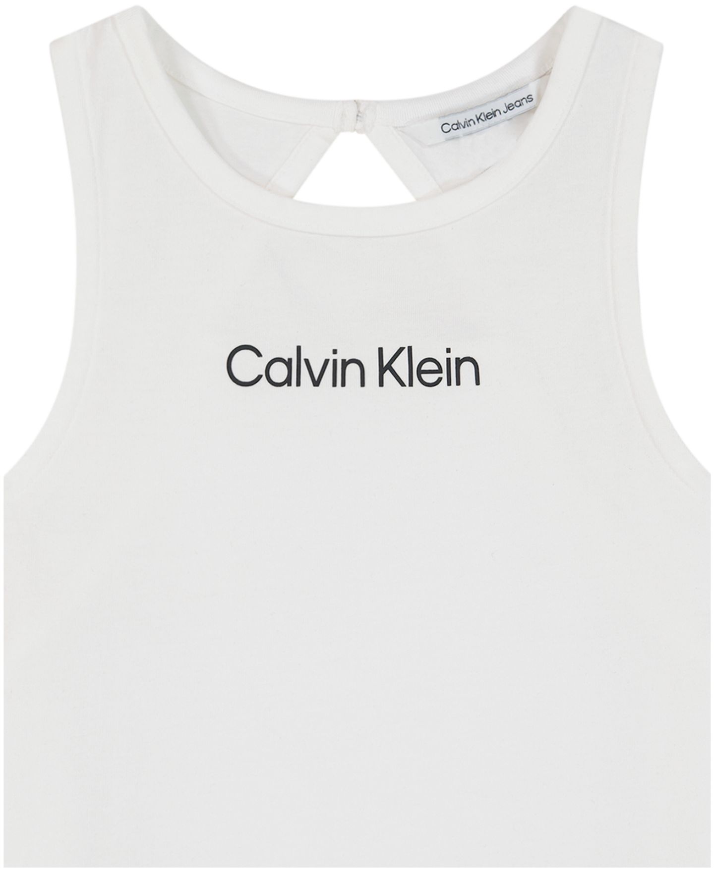Топ Calvin Klein Sleeveless Scoop Neck для девочек, цвет: Белый — фото 4