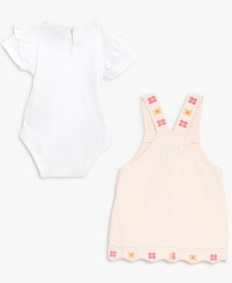 Baby Girls' Jumper Dress and Bodysuit, 2-Piece Set