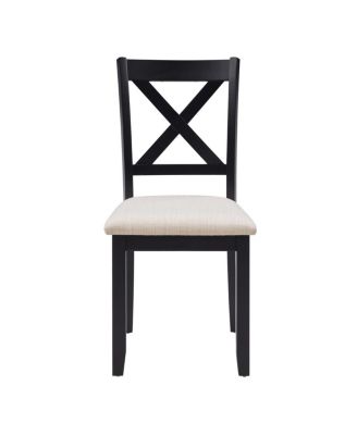 Wooden Dining Chairs Set of 4 with Padded Seat