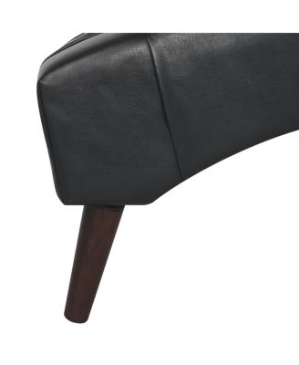 Chaise Lounge Arm Chair with Pillow and Wood Legs