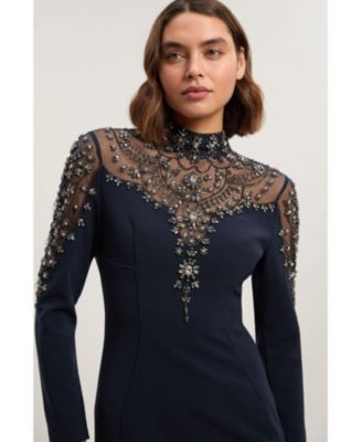 Women's Crystal Embellished Maxi Dress