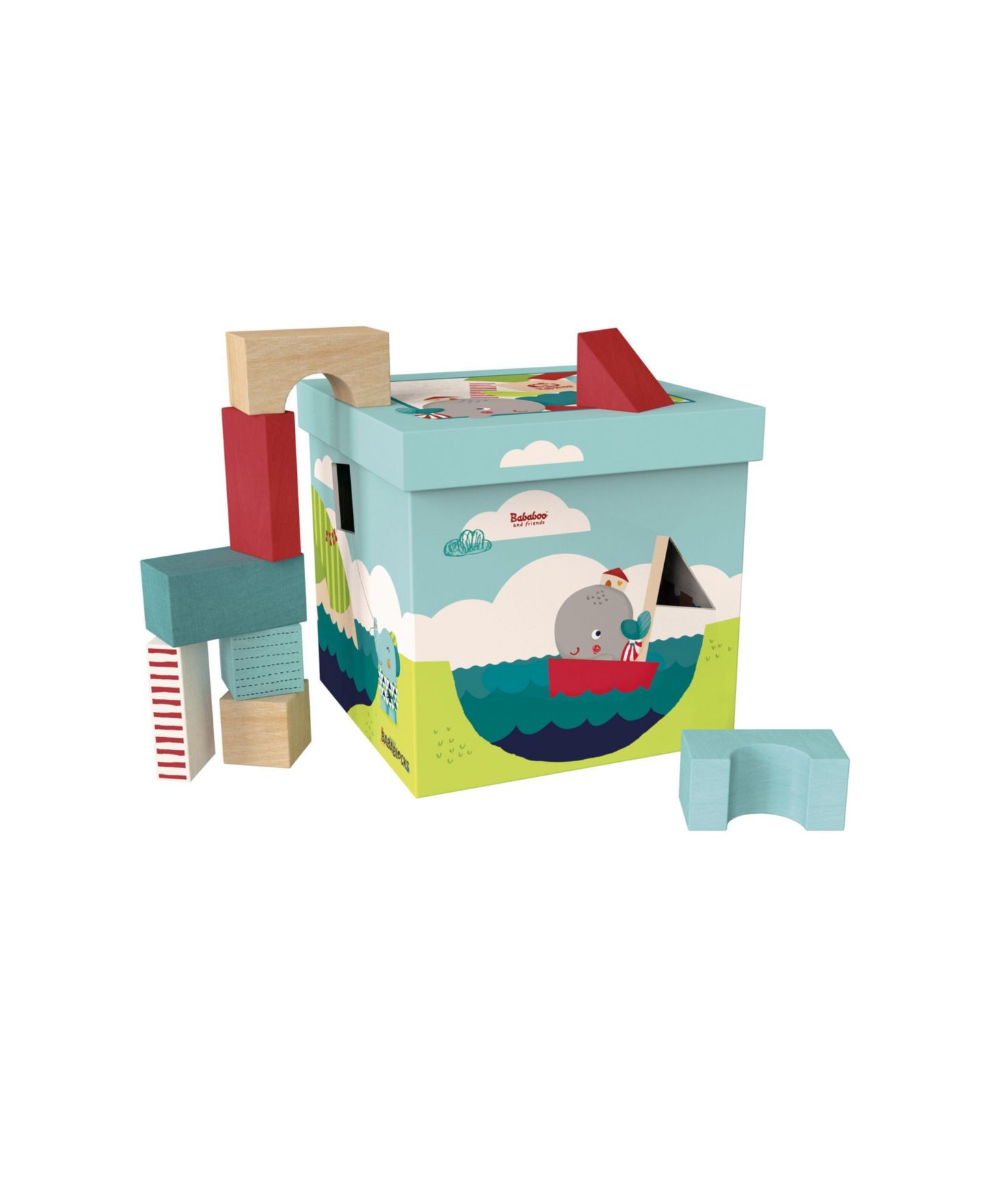 Детские конструкторы Bababoo and friends Whale Wilma Babablocks 26-Piece Building Block Set, Ages 12 Months+ — фото 5