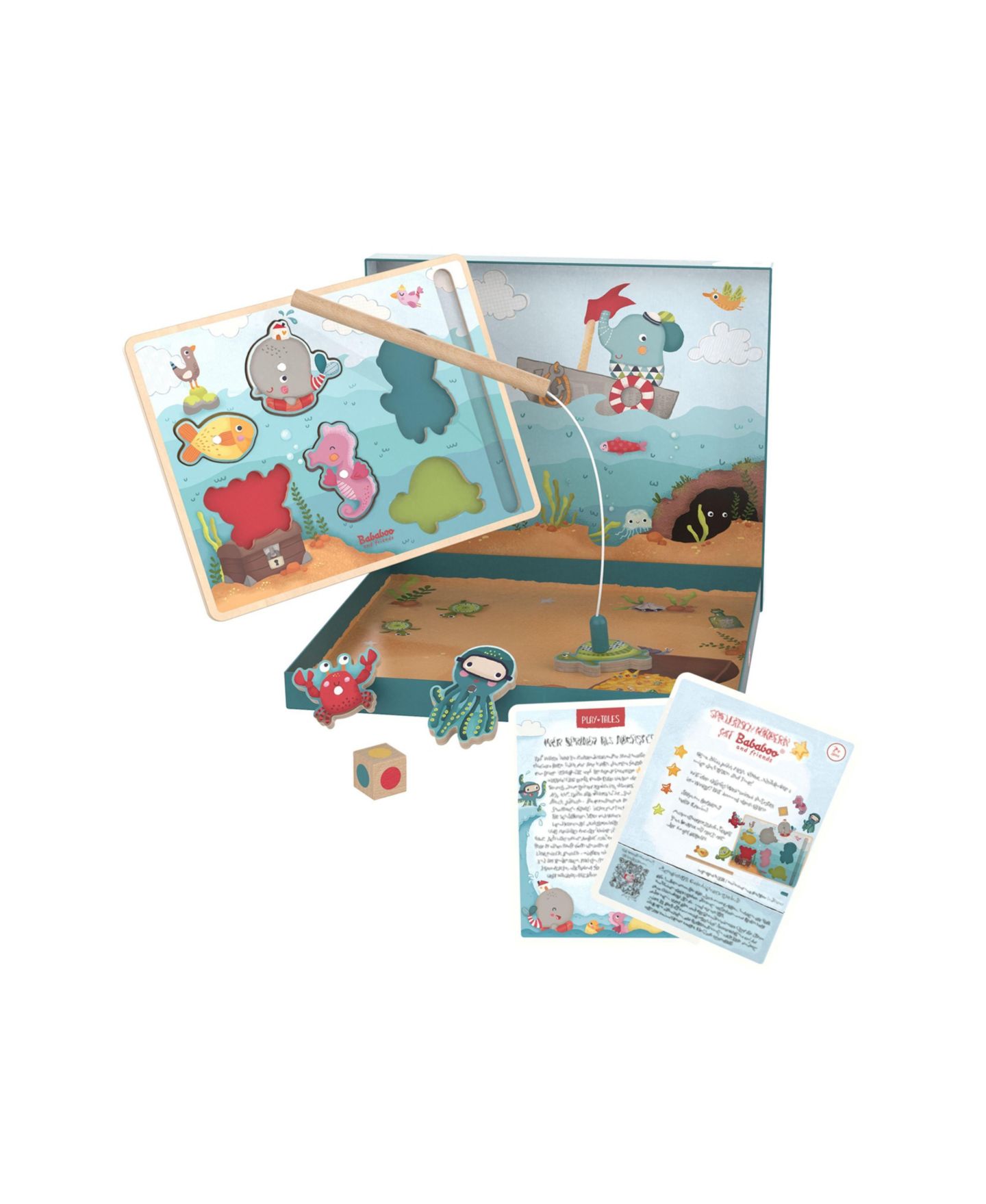 Детский пазл Bababoo and friends Wilma Whale Loves the Sea 9-Piece Magnetic Fishing Game Puzzle, от 2 лет — фото 5