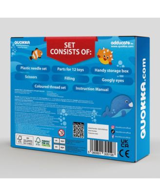 Kids Crafts Ages 4-8 DIY Beginner Needle and Thread Kit - 12 Sewing Kit Basic