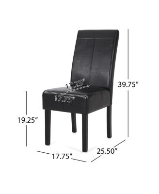 Upholstered Armless Dining Chairs with T-Stitch Design