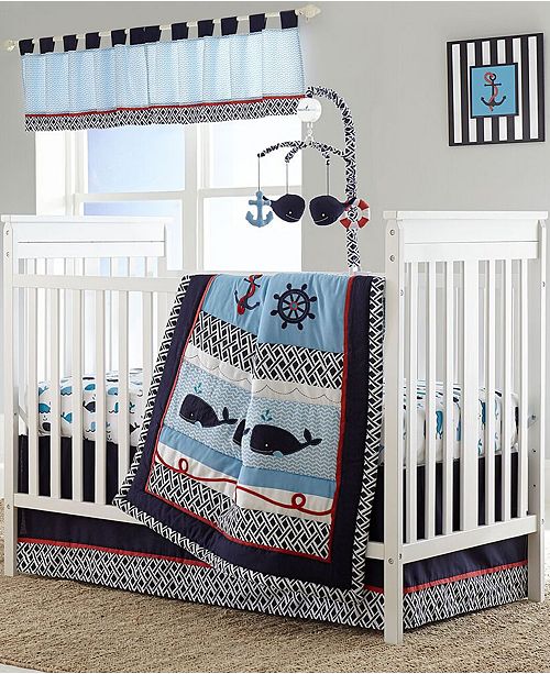 nautical whale baby bedding