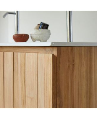 Teak and Ceramic Vanity Cabinet 120 cm Jill
