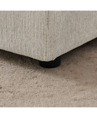 Modern Oversized Linen Dog Sofa, Irregular Wave Backrest Single Armrest Pet Bed for Large Dogs