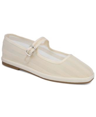 Women's Morocco Striped Mesh Mary Jane Flats