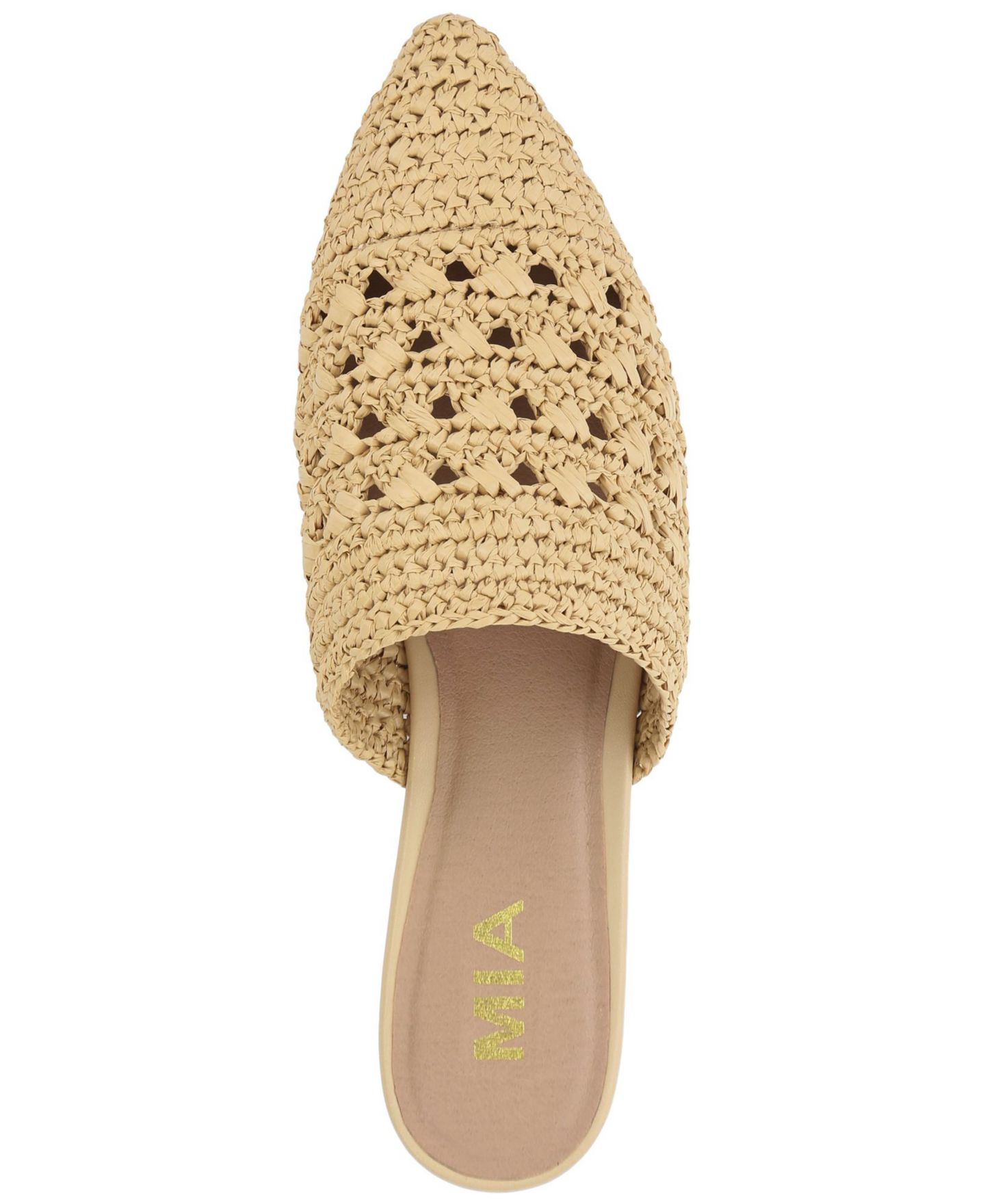 Женские сабо MIA Jany Woven Raffia Flat Mules, цвет: Натуральный — фото 4