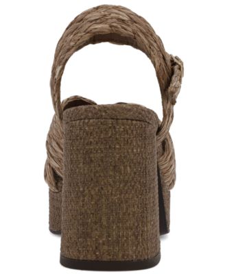 Women's Romani Braided Block Heel Platform Sandals