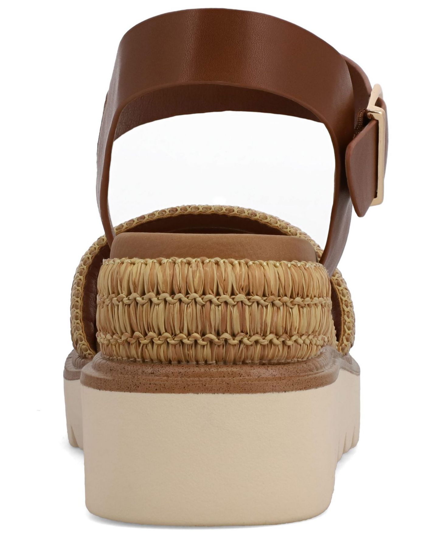Женские сандалии MIA Odalys Raffia Platform Wedge, цвет: Коньячный / Натуральный — фото 3