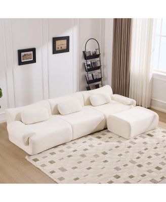 Streamdale Modular Combination Armchair, Bamboo Joint Shape, 3+1 Seater Chenille Deep-Seat