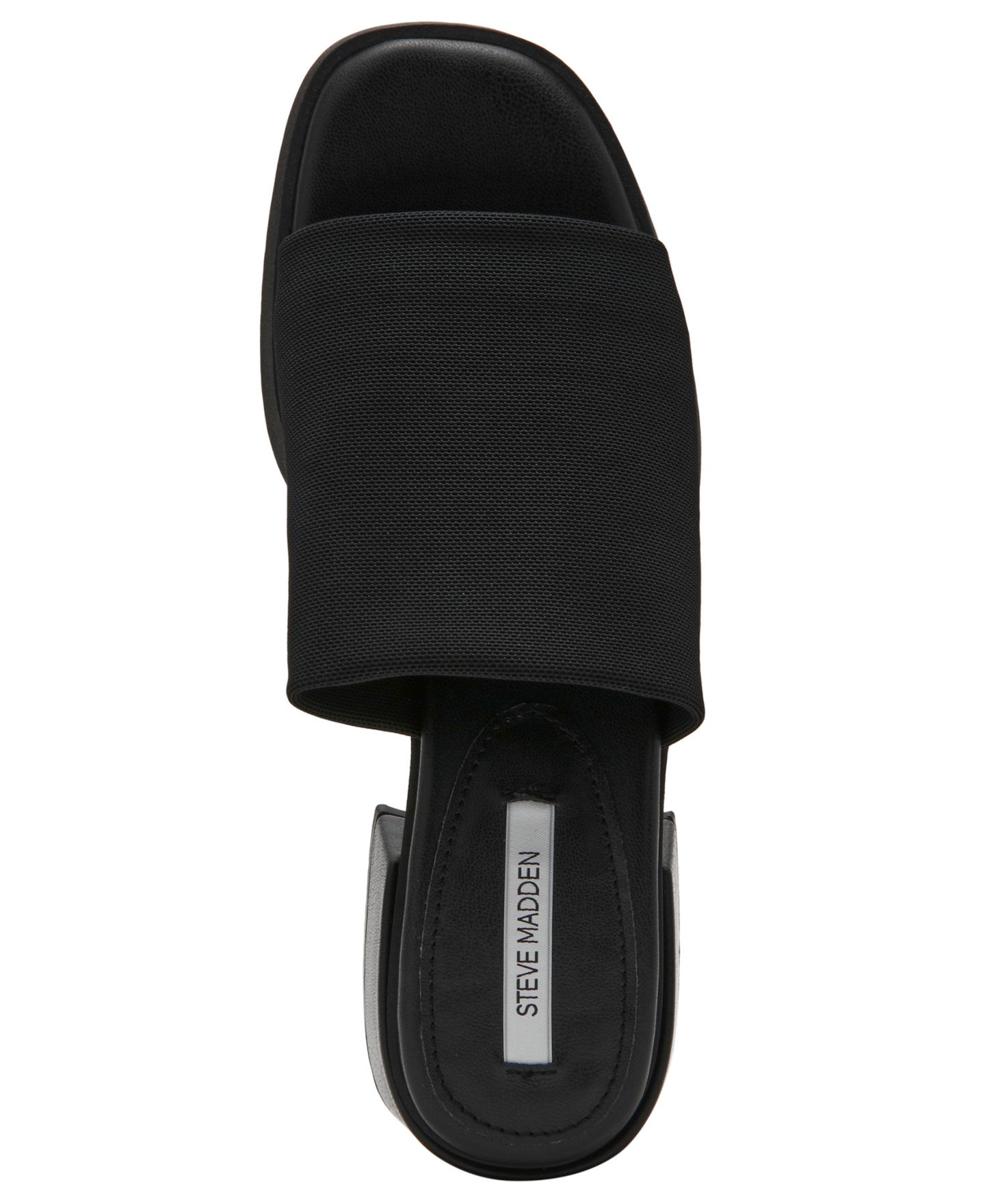 Женские сандалии Steve Madden Lucee Block Heel Slide, цвет: Чёрный — фото 4