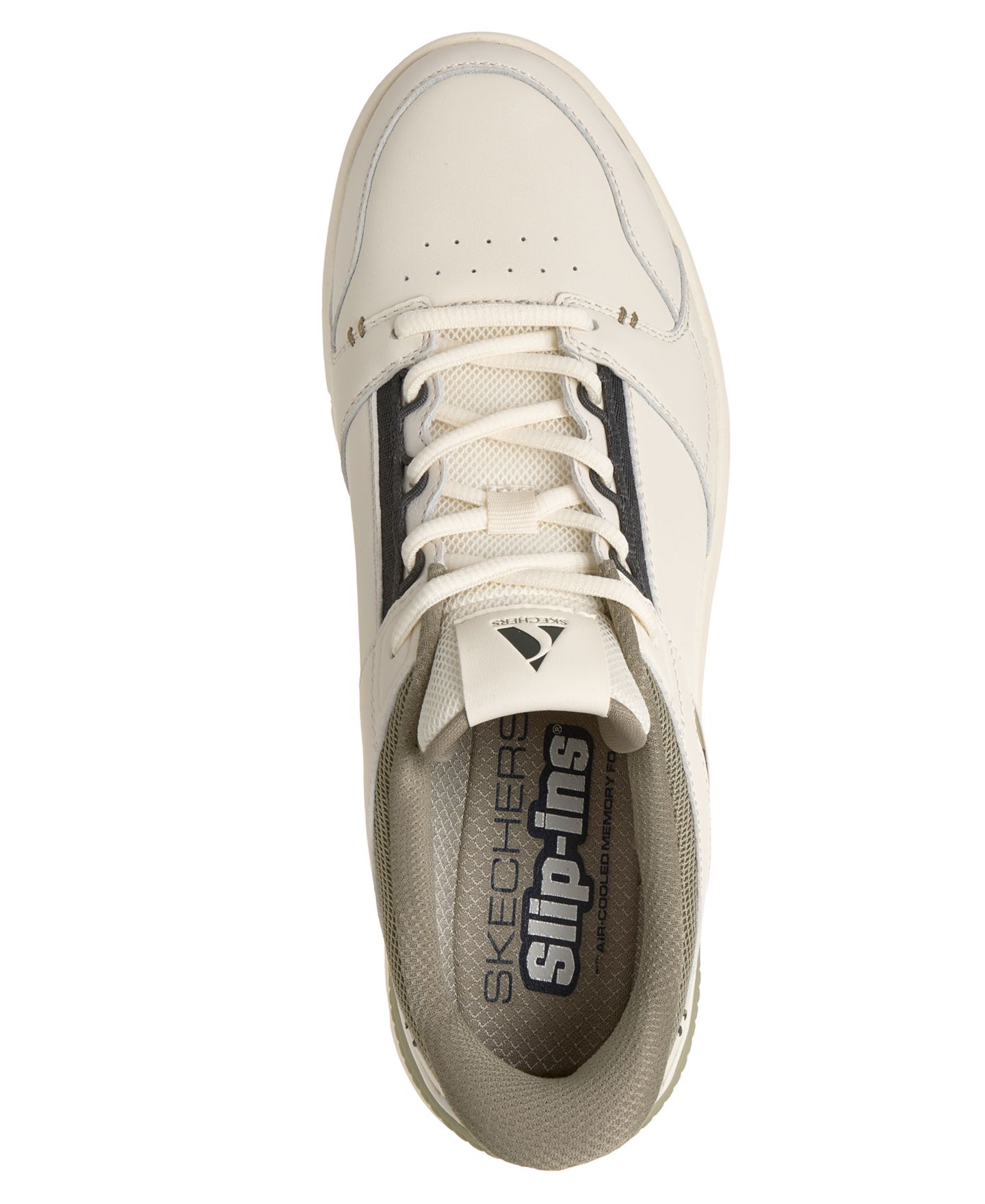 Мужские кроссовки Skechers Slip-Ins: Stryde Cup - Roades Court Casual, цвет: Натуральный / Зелёный — фото 5