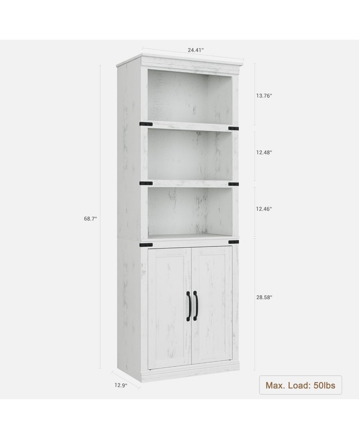 gaomon Farmhouse Bookcase with Doors