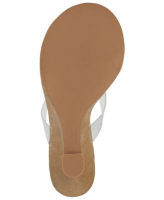 Jeffrey Campbell Women's Persistent Vinyl-Thong Wedge Sandals - Macy's