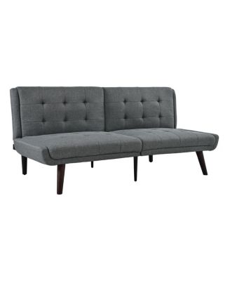 Convertible Futon Sofa Bed, 63" Sleeper Couch with Adjustable Backrest