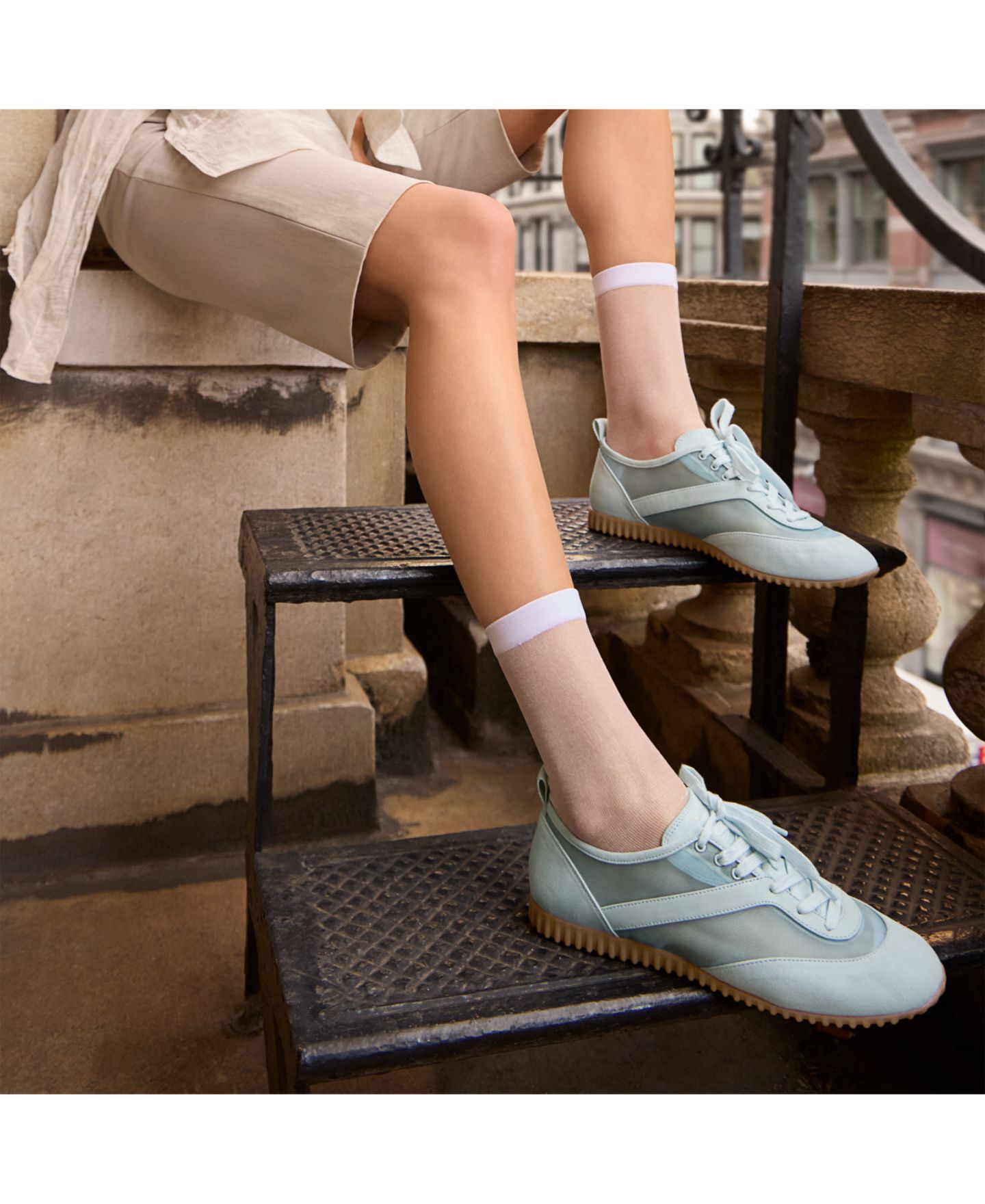 Женские кроссовки Franco Sarto Hollis Round Toe Lace-Up, цвет: Чёрный сетчатый — фото 3