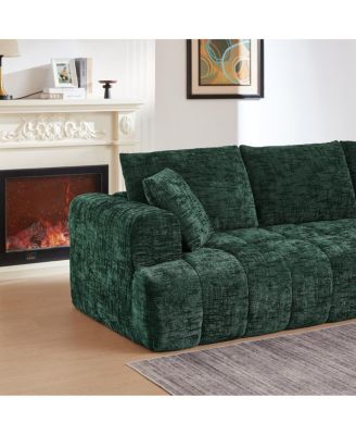 Chenille L-Shape Luxury Sectional Sofa, Minimalist Design, Comfy Sleeper Couch