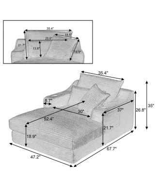 Fluffy Double-Layer Seat Cushion w/ Cup Holders & Cotton Pillows