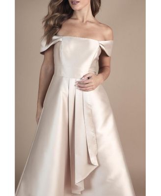 Women's Bardot Twill Bridesmaid Dress