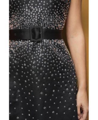 Women's Hotfix Diamante Midi Dress