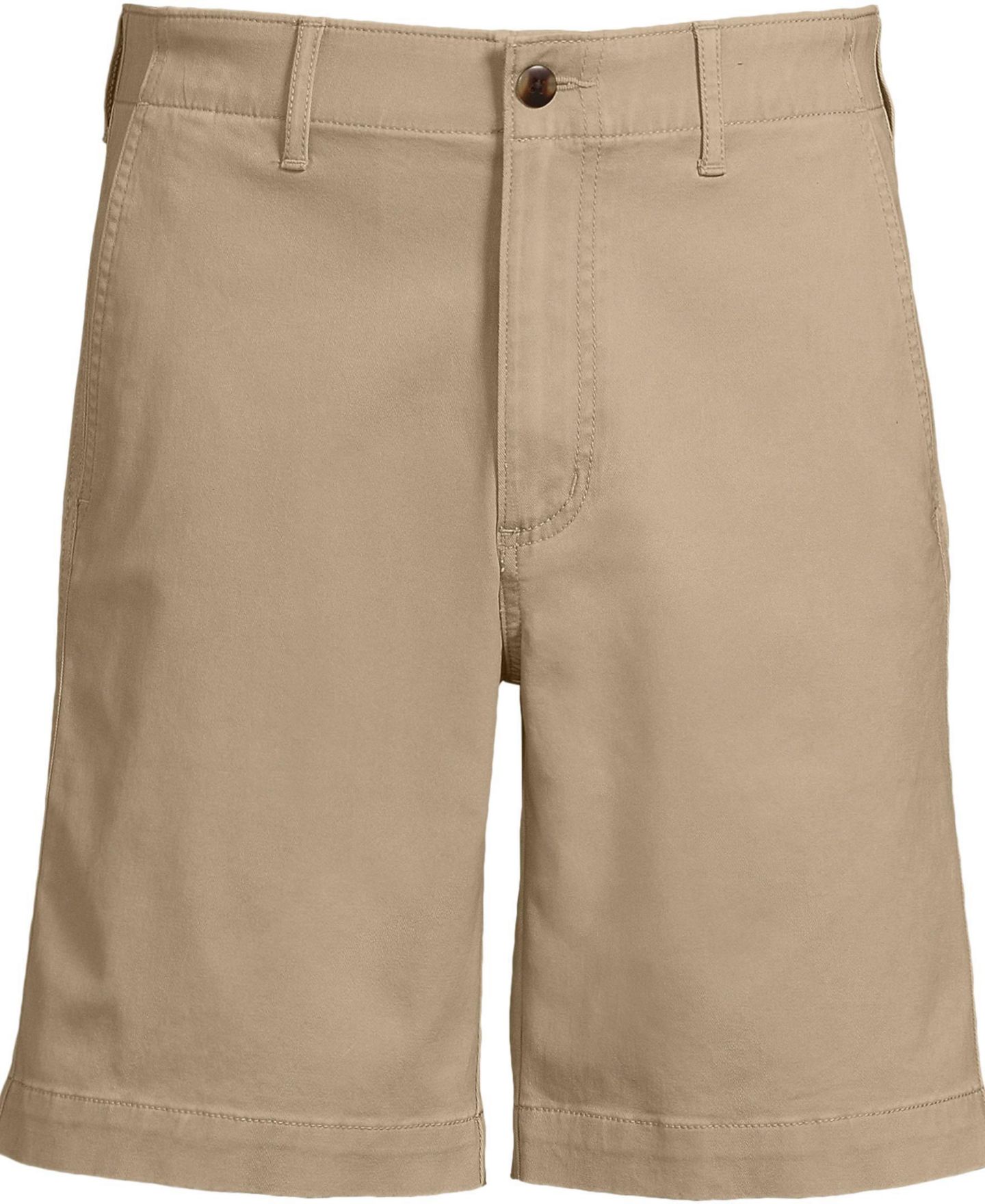 Мужские шорты Lands' End Knockabout 9" Comfort Waist Classic Fit Chino Short, цвет: Пустынный рыжевато-коричневый — фото 3