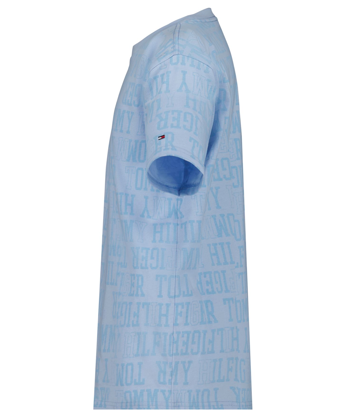 Футболка Tommy Hilfiger All Over Print Short-Sleeve для мальчиков, цвет: Шамбре синий — фото 3