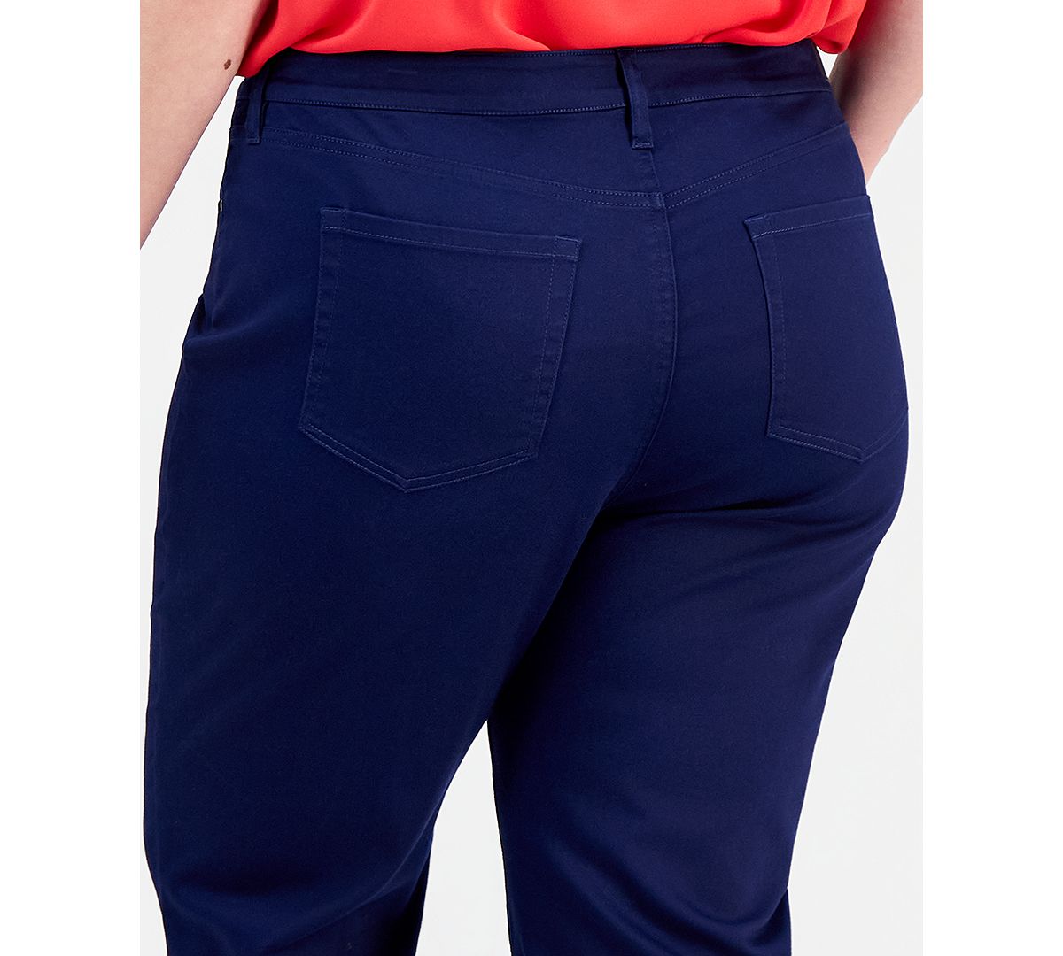 Jones New York Plus Size Lexington High Rise Crop Straight Leg Jeans view 6 — MAYCSS fashion products