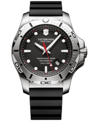 Victorinox - Men's Swiss I.N.O.X. Professional Diver Black Rubber Strap Watch 45mm 241733.1
