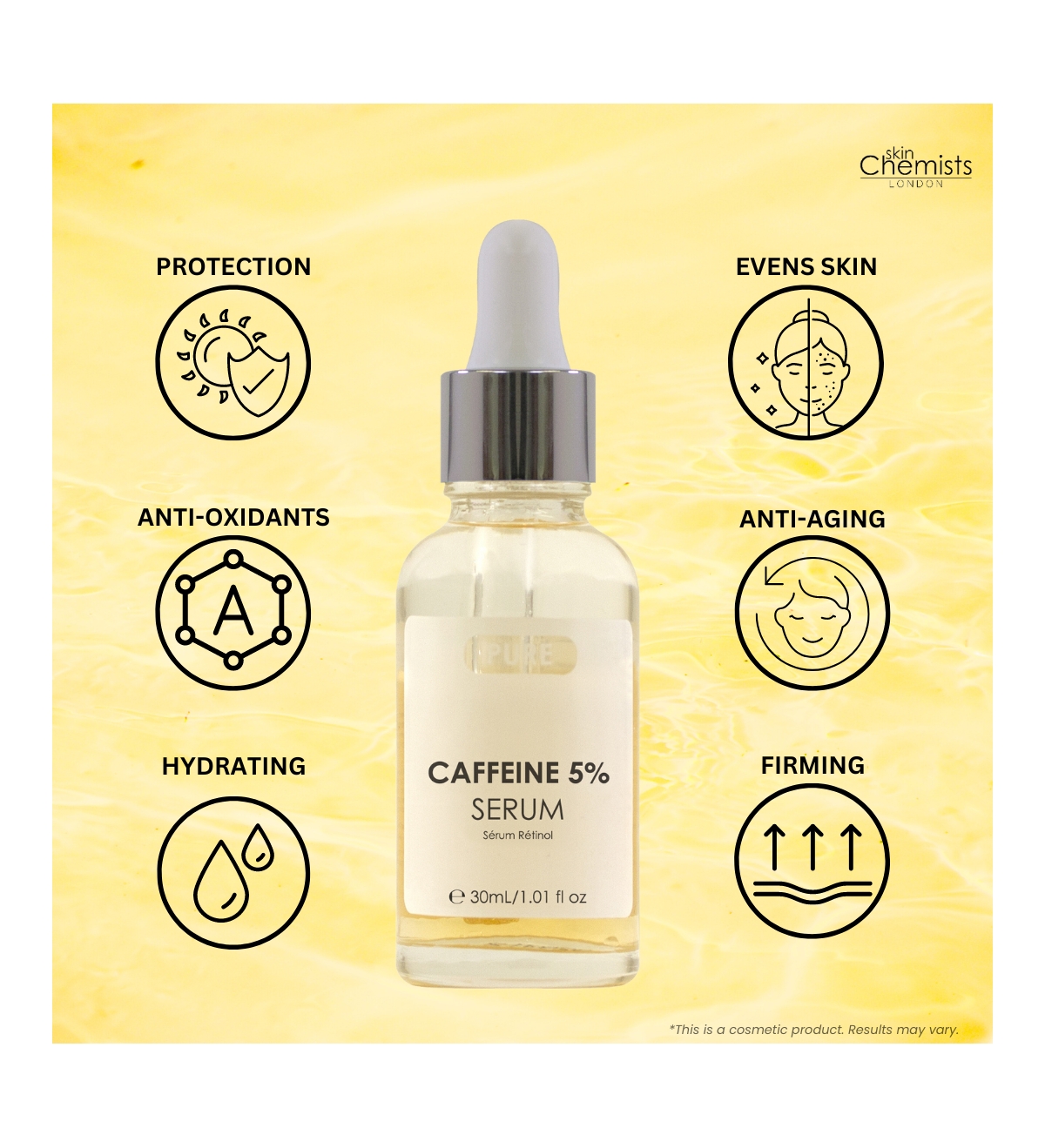 skinChemists Pure Caffeine 5% Biphase Serum 30ml