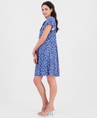 Women's On/Off Shoulder Short-Sleeve A-Line Mini Dress