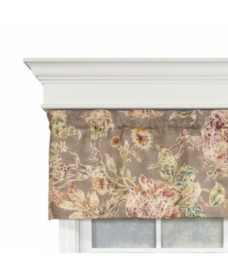 100% Cotton High Quality Monte Cristo Tailored Window Valance with 1.5" Rod Pocket 50" W X 12" L Gray