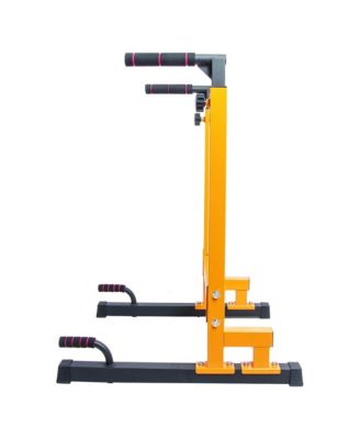 BalanceFrom Multi-Function Home Gym Exercise Dip Stand, 500lb Capacity, Yellow