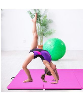 120 x 48" All Purpose Folding Gymnastics Exercise Mat, Pink