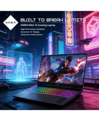 Omen MAX RTX 5070 Gaming Laptop, 16" WQXGA 240Hz, AMD Ryzen AI 7 350, 64GB DDR5 RAM, 1TB SSD, RGB Backlit KB, Wi-Fi 6, Windows 11 Home