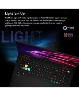 Raider 18" UHD 120Hz Gaming Laptop Intel Core Ultra 9 285HX NVIDIA GeForce RTX 5090 64GB RAM 2TB SSD Storage Windows 11 Home