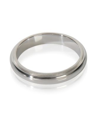 Platinum  Tiffany Together 4mm Milgrain Band