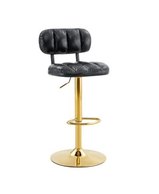 Streamdale Modern Adjustable PU Leather Bar Stools (Set of 2)