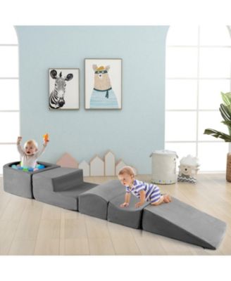 5-Piece Climb and Crawl Playset with Ball Pit for Active Play