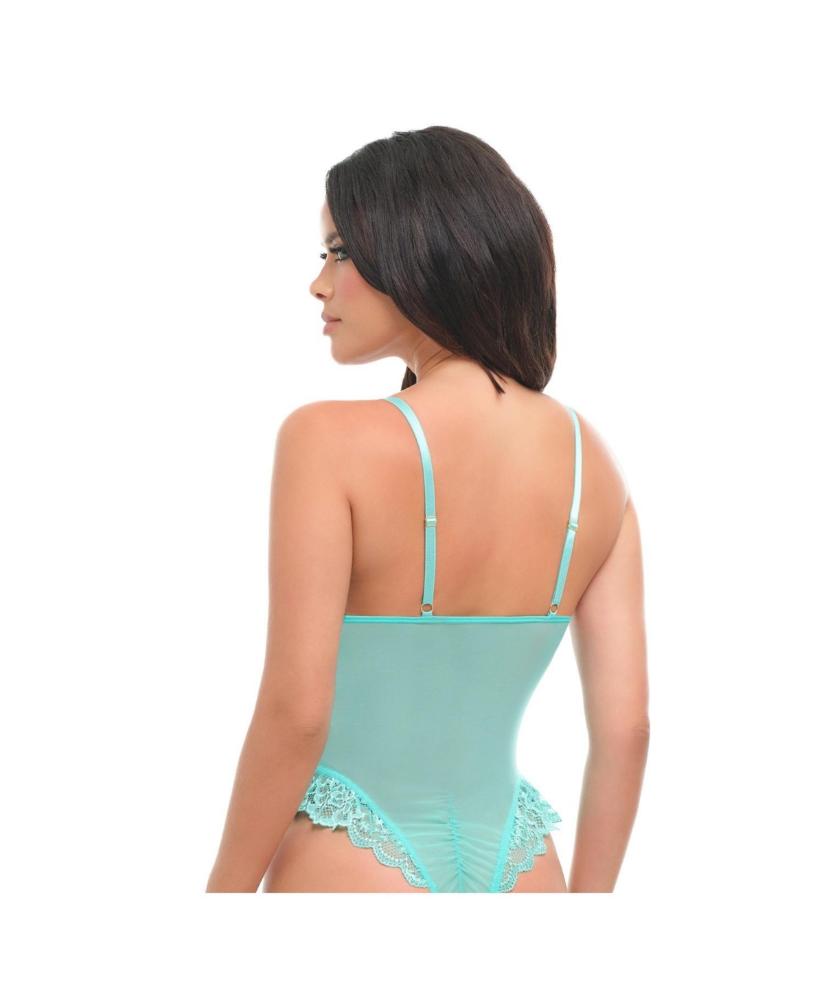 Oh La Cheri Women's Valentine Sheer Lacey Teddy
