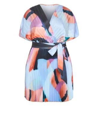 Women's Hailey Aspect Print Pleat Mini Dress