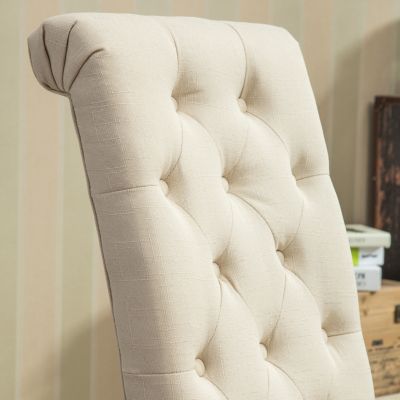 Set of 2 Solid Wood Tufted Parsons Dining Chair