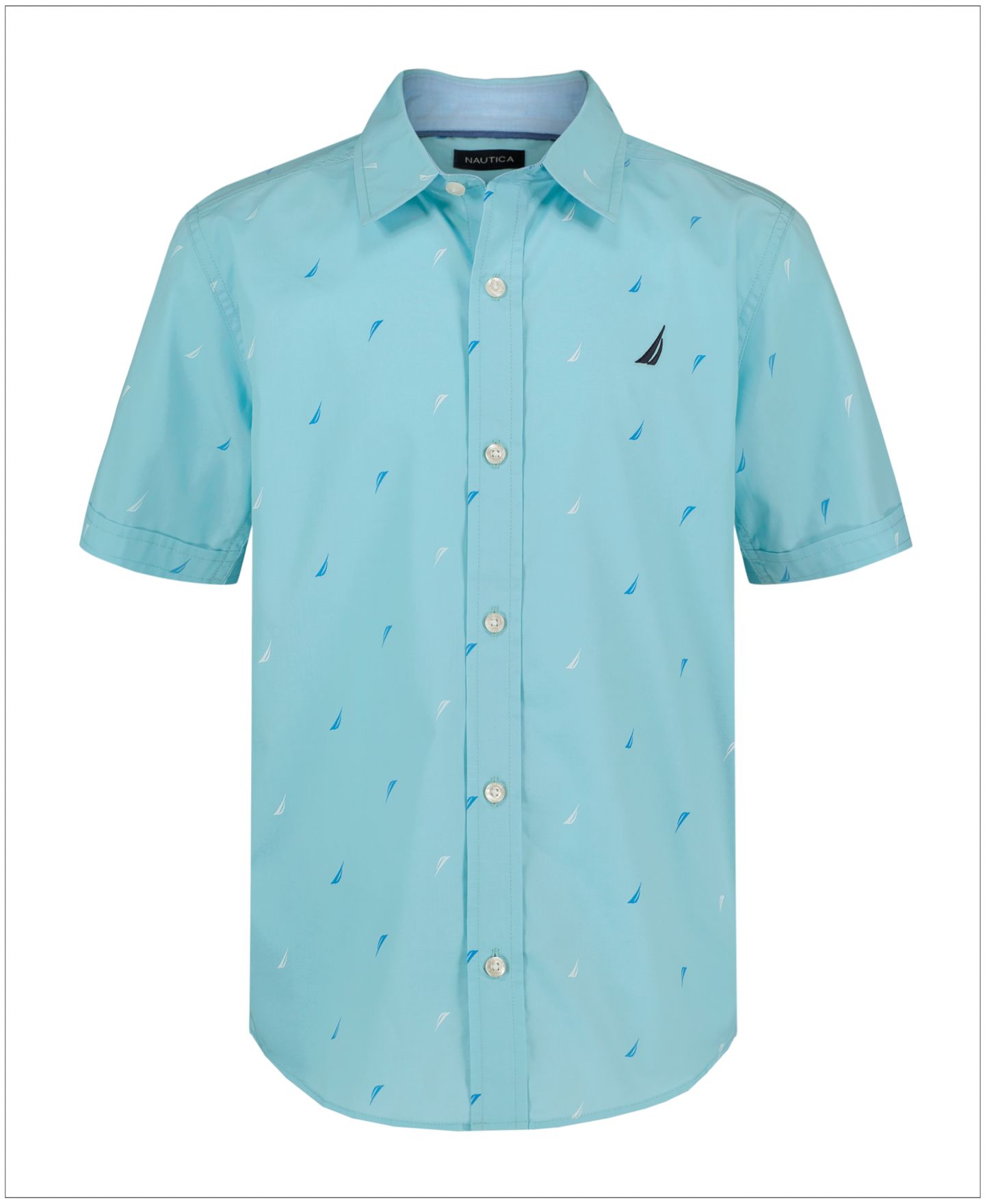 Рубашка Nautica Short-Sleeve Shirt для мальчиков, цвет: Синий — фото 1