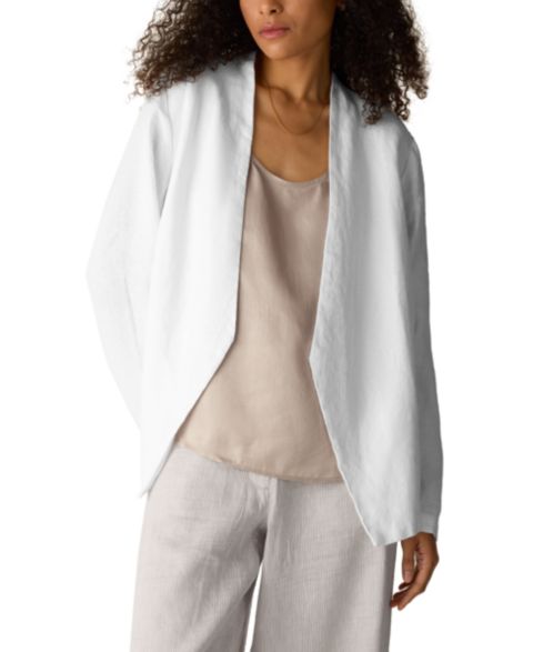 Женские куртки Eileen Fisher & Plus Size Asymmetrical High Collar Cut-Away Jacket