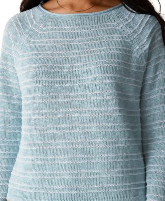 Women's Plus Size Bateau Neck Textured Sweater