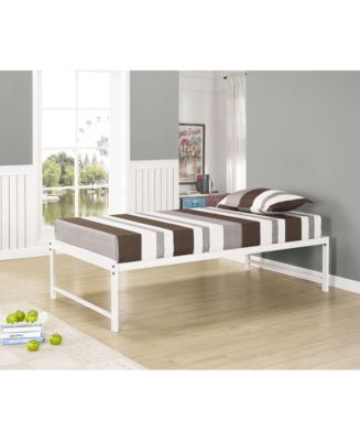 Kings Brand Furniture Twin Hi Riser Metal Platform Bed with Steel Slat ...
