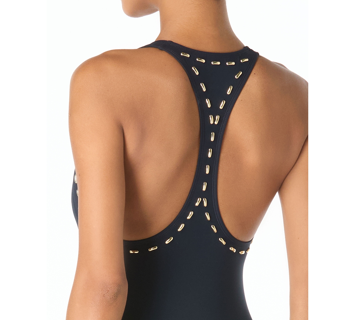 Michael Kors Women's Scoop Neck Racer Back One-Piece Swimsuit
